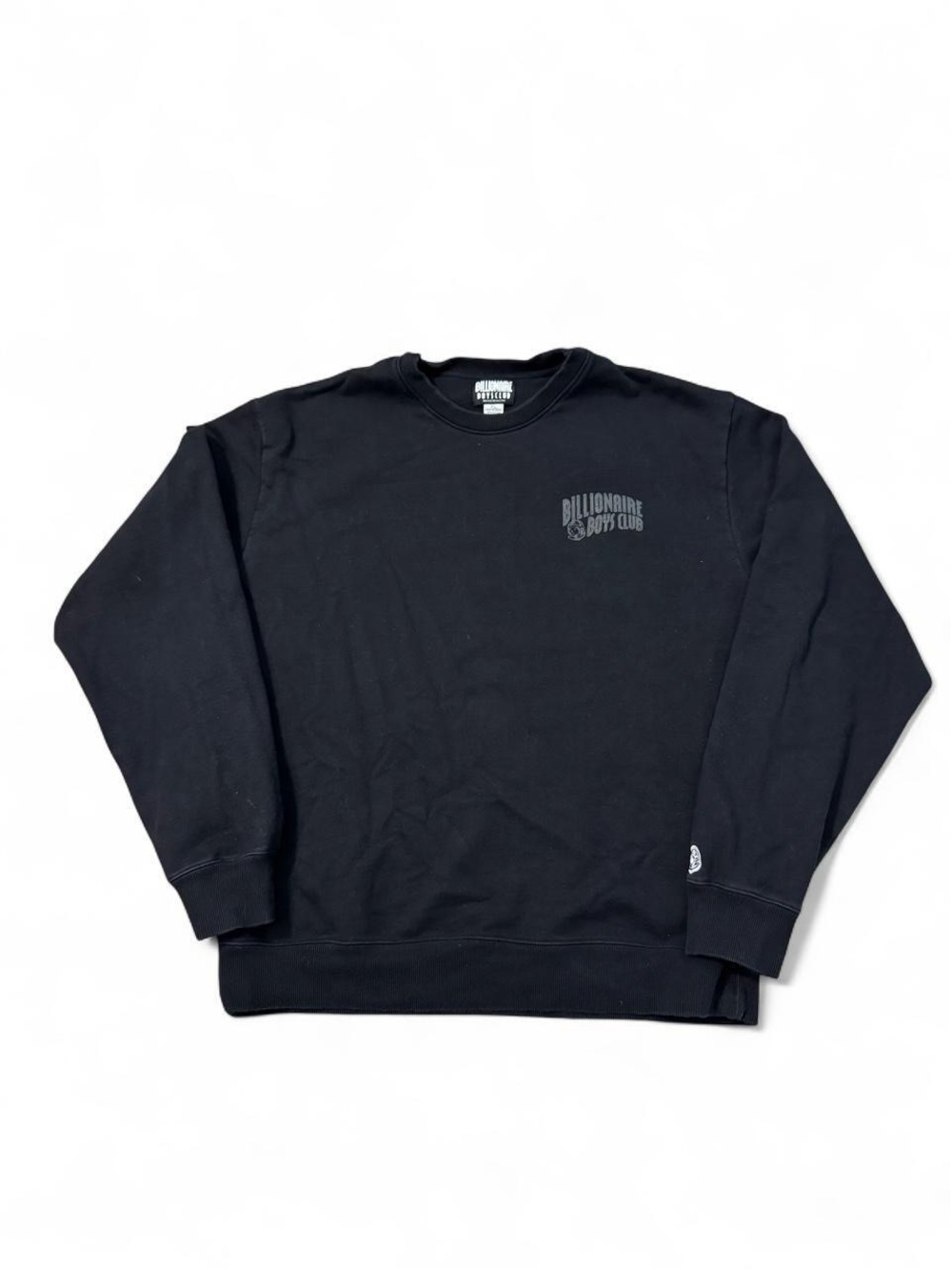 Billionaire boys club small arch crewneck sweatshirt double sided black XL mens